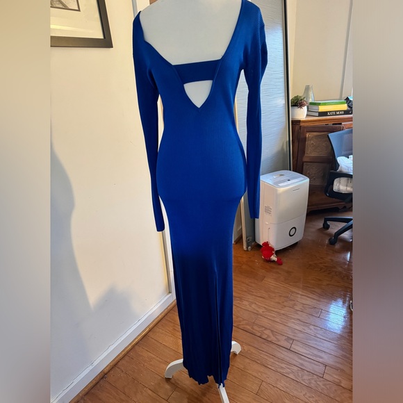 Auteur Stevie Maxi Dress in Cobalt Blue S Revolve Rib Knit - Picture 6 of 16